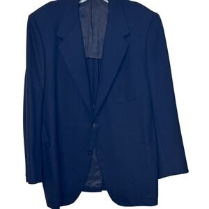 Oxxford Men's Coat Gotham Partially Lined Double Vent 2-Button Blazer Navy 44R